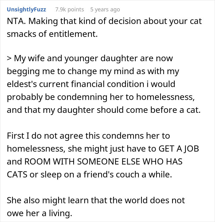 Pregnant Daughter Decides To Put Dad&rsquo;s Cat In A Shelter Because Of Her Baby&rsquo;s Safety, Gets Kicked Out