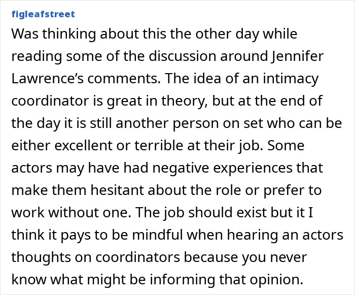 Text discussing Florence Pugh breaking silence on inappropriate experiences while filming steamy scenes on set.