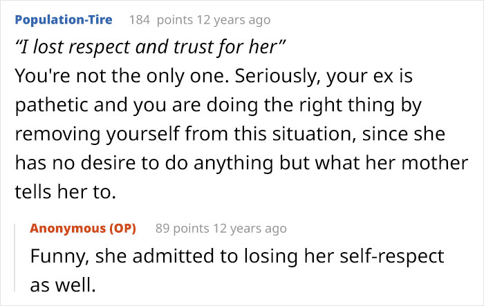 Screenshot of an online discussion about a mom destroying daughter&rsquo;s happy relationship after sending her on a date.