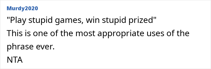 Text post with a user comment discussing parents demanding a woman give up career opportunity for spoiled golden-child sister.