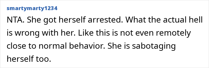 Comment on online forum discussing parents demanding woman give up career opportunity to spoiled golden-child sister.