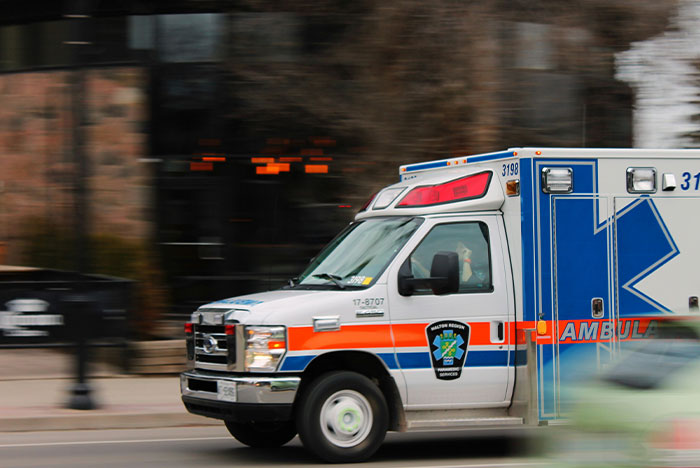 Ambulance speeding through city streets as people share moments their gut instinct was 100% correct in emergencies.