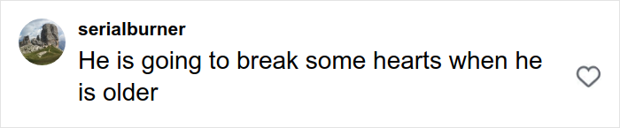 Comment on social media post by user serialburner expressing admiration for Angelina Jolie and Brad Pitt's son Knox's bold new look.