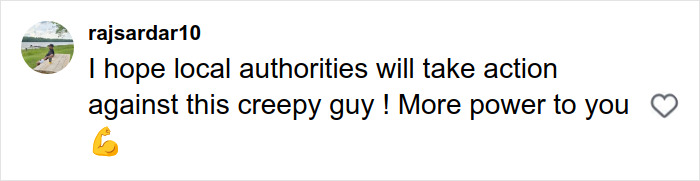 Comment warning about a local man's vile act shared by a woman revealing disturbing truth about solo traveling.