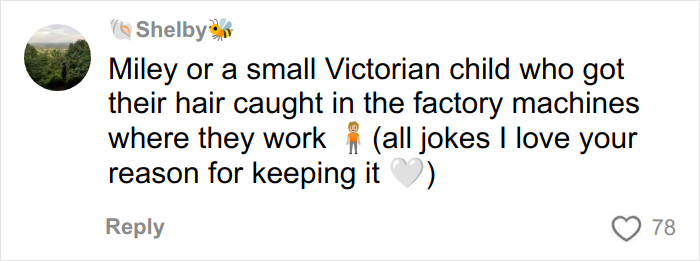 Screenshot of a social media comment referencing Miley and tattoo regrets made by a viral tattoo artist.