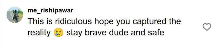 Comment on social media expressing concern and support related to disturbing solo traveling experience revealed by a woman.