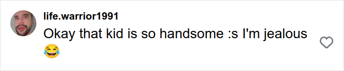 Comment from user life.warrior1991 expressing admiration for Angelina Jolie and Brad Pitt's son Knox's bold new look.