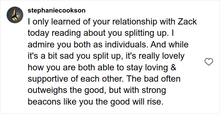 Screenshot of a social media comment discussing Florence Pugh&rsquo;s relationship and age gap with ex Zach Braff.