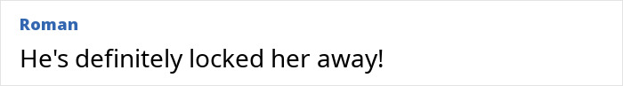 Comment box with the user Roman saying he's definitely locked her away in a discussion about an influencer's vanishing after a Christmas party.