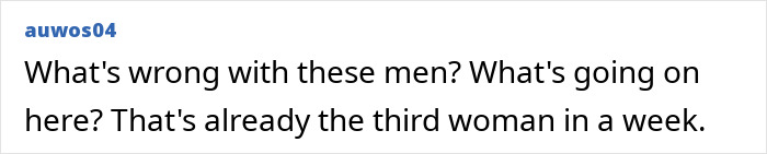 Text comment raising concern about men's behavior, linked to mystery surrounding influencer&rsquo;s vanishing after Christmas party.