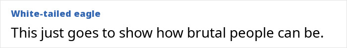 Text on a white background reading This just goes to show how brutal people can be, relating to mystery surrounding influencer&rsquo;s vanishing.