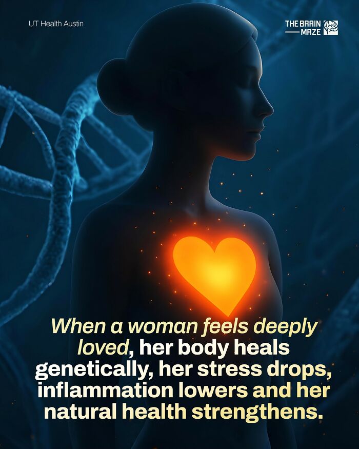 Silhouette of a woman with a glowing heart illustrating incredible facts about the human body and its healing power.