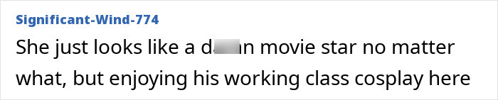Comment text discussing an actor's appearance and cosplay, related to Jennifer Lawrence and Robert Pattinson's intimate photos.