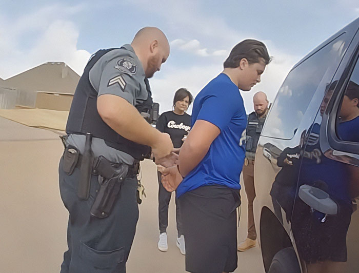 Police arresting a teen accused of multiple assaults amid protests erupting across Oklahoma streets.