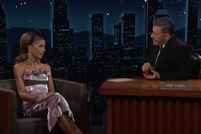 Kate Beckinsale engaged in a late night talk show interview discussing recent unusual claims and public appearances. Kate Beckinsale engaged in a late night talk show interview discussing recent unusual claims and public appearances.