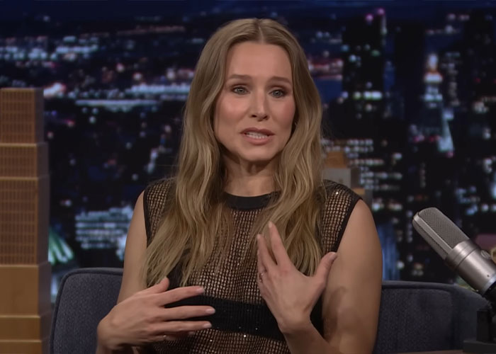 Kristen Bell speaking during a podcast episode, addressing backlash related to Fox News and religious topics. Kristen Bell speaking during a podcast episode, addressing backlash related to Fox News and religious topics.