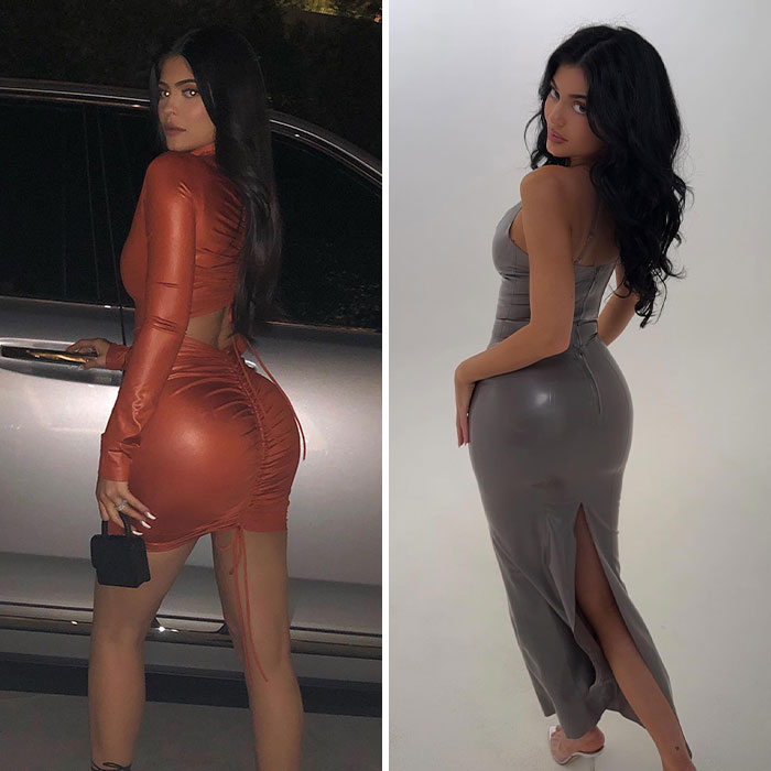 Young woman showing results of plastic surgery in tight dresses, highlighting expert surgeon insights on regretted plastic surgery 2025.