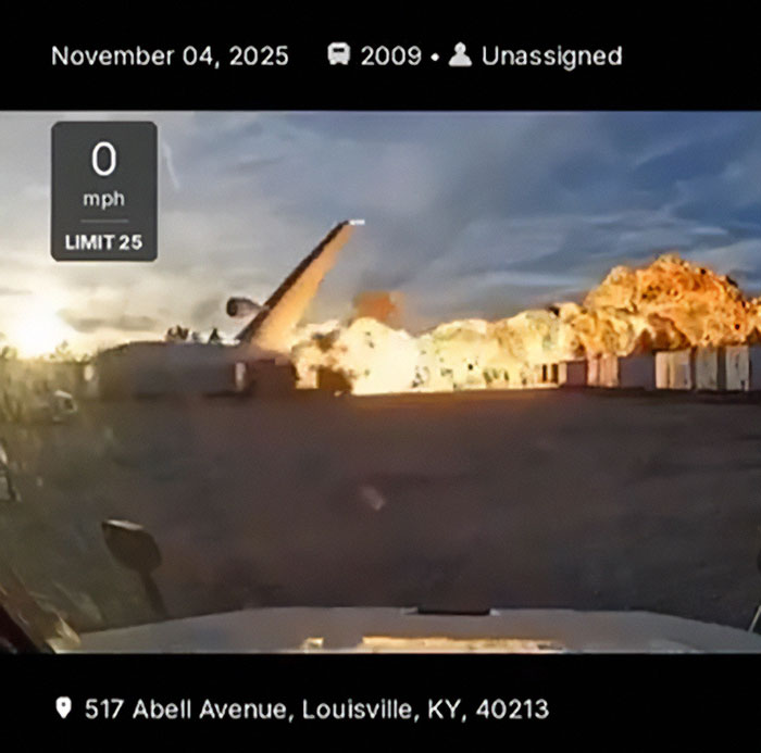 UPS plane crash captured on dashcam shows explosion and fire causing multiple casualties in a terrifying accident scene.