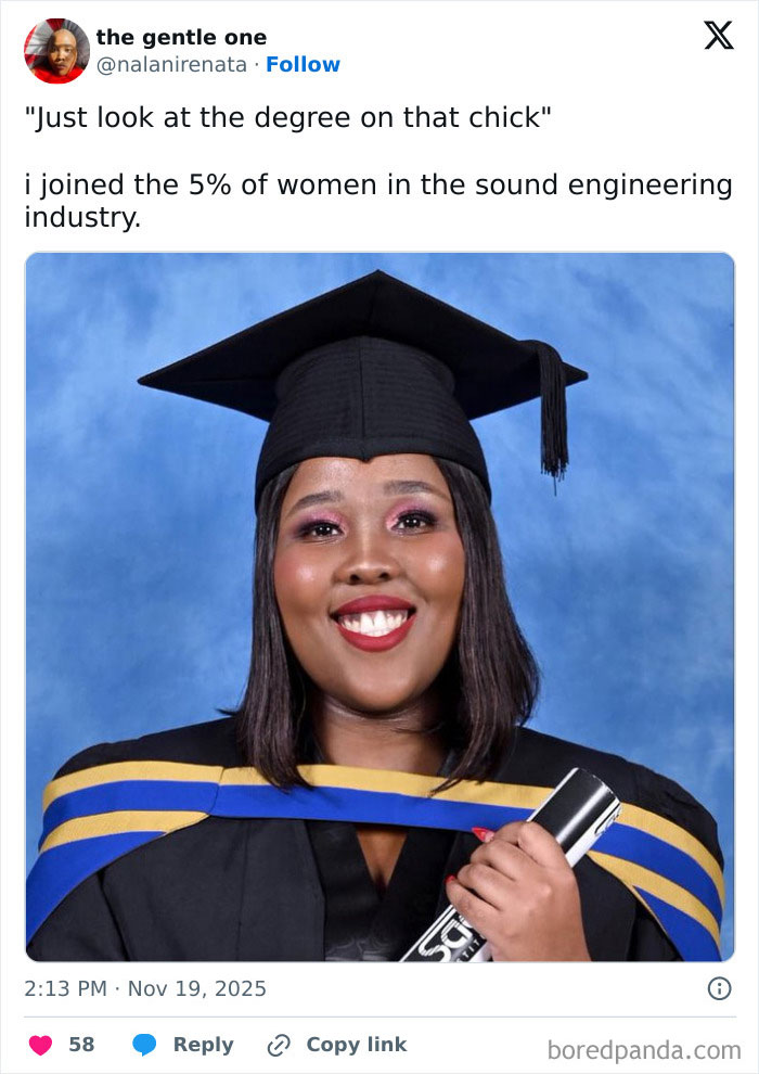 Woman smiling in graduation cap and gown holding diploma, celebrating women’s success and PhD achievement in sound engineering. Woman smiling in graduation cap and gown holding diploma, celebrating women’s success and PhD achievement in sound engineering.
