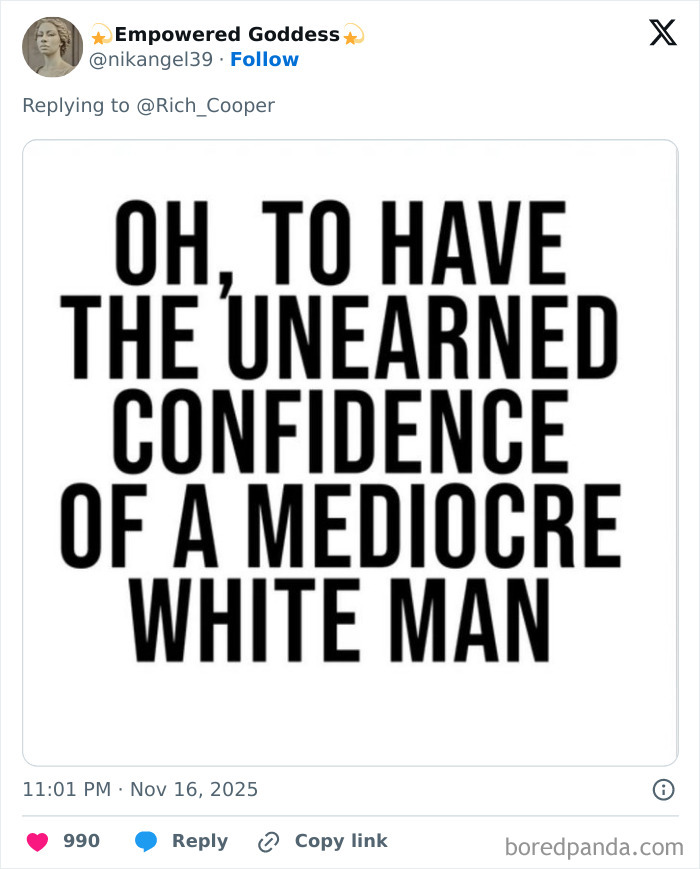 Tweet highlighting online roasting of a man bashing a woman’s PhD, celebrating women’s success and confidence. Tweet highlighting online roasting of a man bashing a woman’s PhD, celebrating women’s success and confidence.