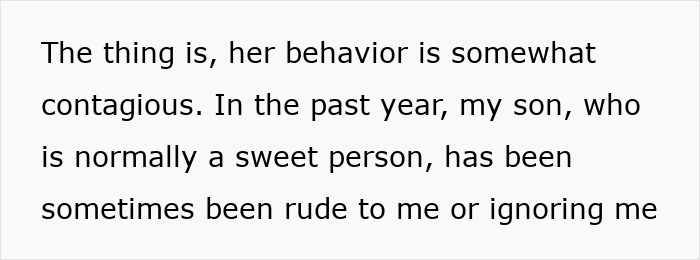 Text excerpt about teen&rsquo;s rude attitude affecting family dynamics and a man considering drastic actions.