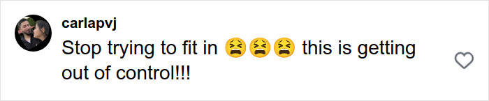 A social media comment expressing frustration with fitting in, relating to stretch marks on your skin discussions.