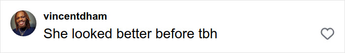 Screenshot of a social media comment reading She looked better before tbh, related to stretch marks on your skin conversation.