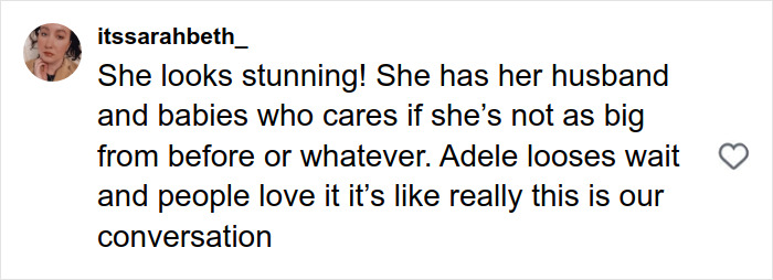 Comment praising Meghan Trainor's transformation and addressing opinions about stretch marks on your skin.