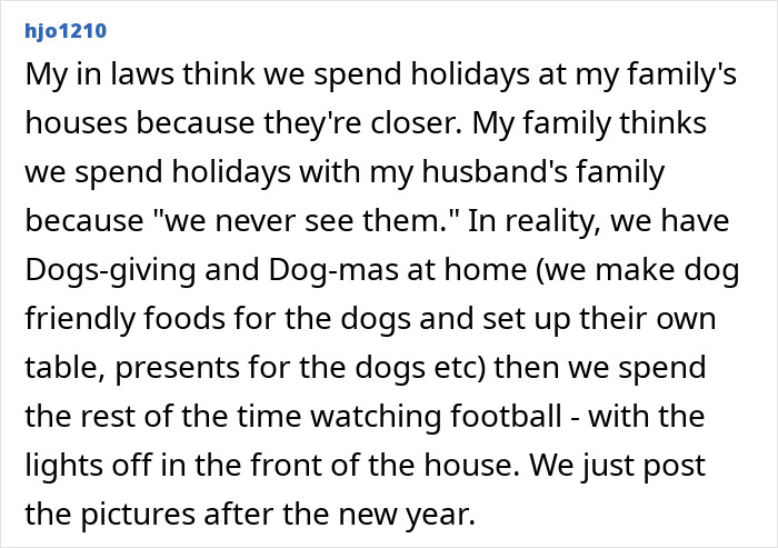 Screenshot of a forum post discussing unique holiday traditions and expectations after a 12-hour shift for mil-expects-thanksgiving-dinner. Screenshot of a forum post discussing unique holiday traditions and expectations after a 12-hour shift for mil-expects-thanksgiving-dinner.