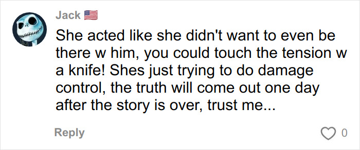 User comment on Stranger Things set tension, reflecting rumors about Millie Bobby Brown and David Harbour bullying.