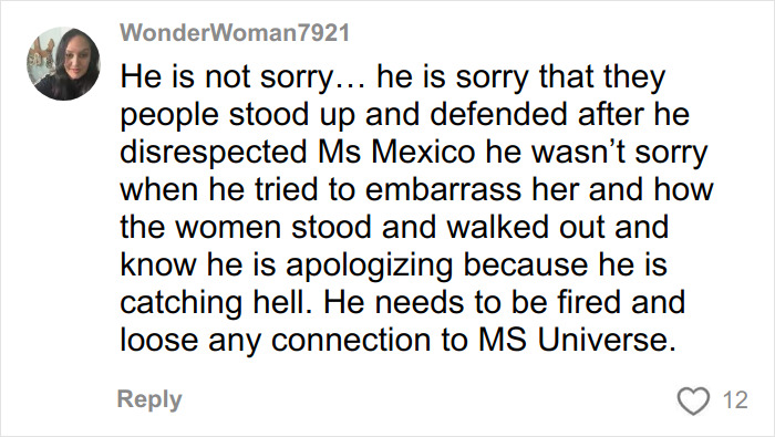 Comment on Miss Mexico defending herself at Miss Universe after VP&rsquo;s controversial remark, sparking drama and calls for action.