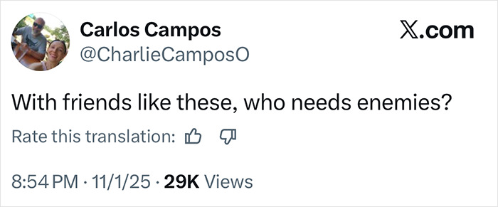 Tweet by Carlos Campos commenting on a birthday celebration gone wrong during a fatal nightclub challenge.