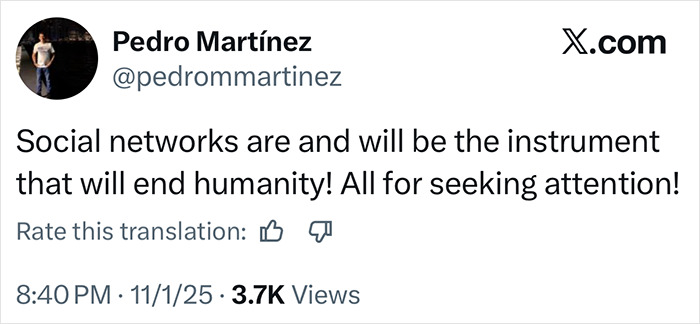 Tweet by Pedro Mart&iacute;nez warning social networks' dangers, related to 23YO mom&rsquo;s birthday celebration goes horribly wrong.