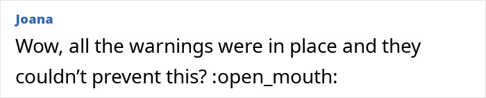 Comment from user Joana expressing shock about warnings not preventing incident related to mother accused of giving anti-anxiety medication.
