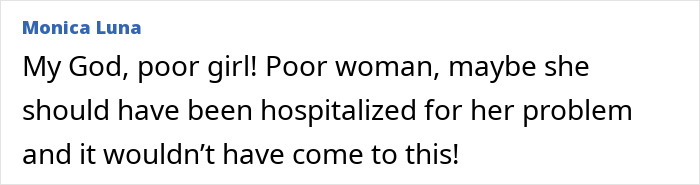 Comment text expressing sorrow about a mother accused of giving anti-anxiety medication to her 9-year-old daughter.