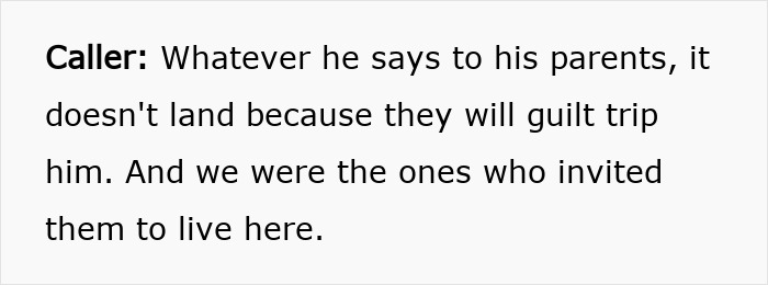 Caller explaining struggles with in-laws who guilt trip him on a radio show call from a newlywed in a closet.