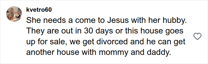 Comment on social media post about a newlywed making a desperate call to a radio show while hiding in a closet.