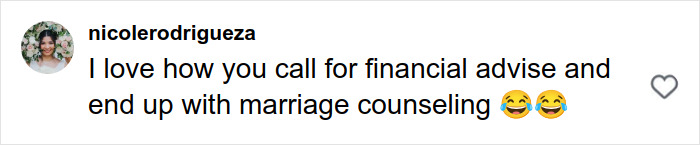 Screenshot of a social media comment about a newlywed&rsquo;s desperate call to a radio show for marriage advice.