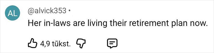 Screenshot of a social media comment about in-laws, related to a newlywed&rsquo;s desperate call on a radio show.