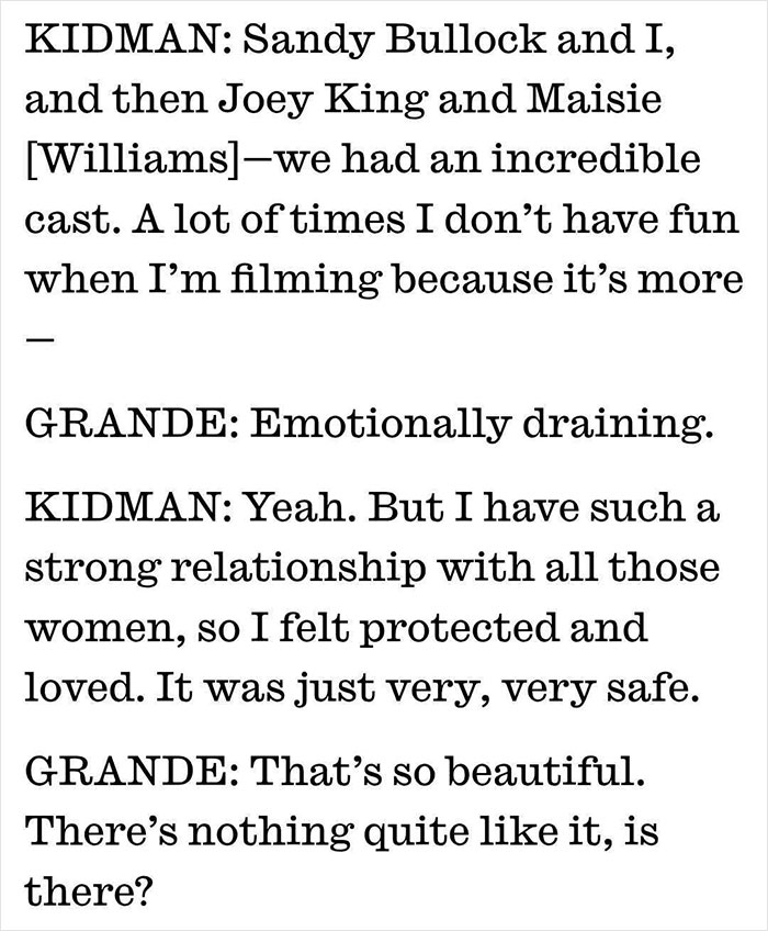 Text excerpt showing Nicole Kidman's update on divorce, with mentions of strong relationships and emotional challenges. Text excerpt showing Nicole Kidman's update on divorce, with mentions of strong relationships and emotional challenges.