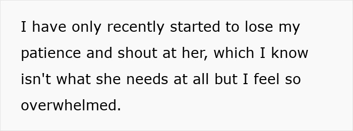 Alt text: Woman expressing feelings of being overwhelmed and losing patience with daily screaming and meltdowns of 3-year-old child.