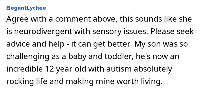 Comment about challenges with a 3-year-old&rsquo;s daily screaming and meltdowns affecting family life.