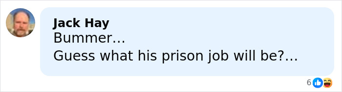 Comment from Jack Hay about celebrity chef found guilty of slaying entire family, referencing dark side and prison job speculation.