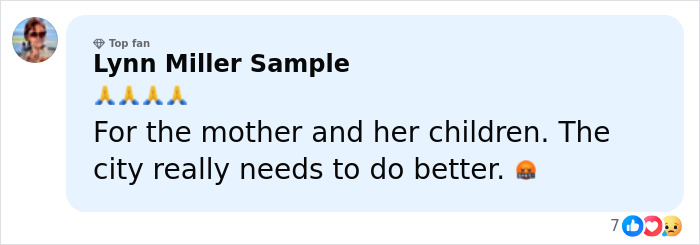 Comment by a top fan expressing concern for a mother and her children after a mob attack by young school kids.