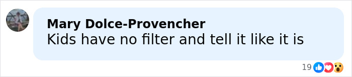 Screenshot of a social media comment saying kids have no filter with a brutally honest reaction to golden ticket offer. Screenshot of a social media comment saying kids have no filter with a brutally honest reaction to golden ticket offer.