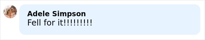 Text message from Adele Simpson saying Fell for it, illustrating JoJo Siwa's fans stunned and confused after Chris Hughes confession on reality TV.