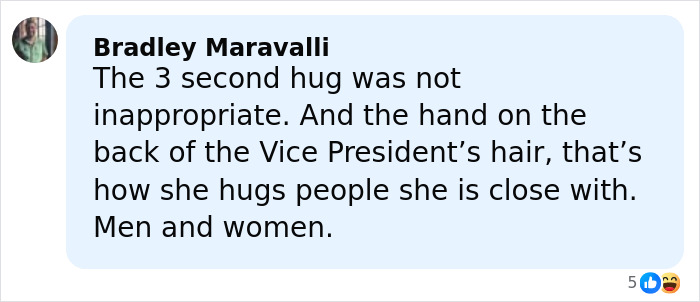 Social media comment discussing a brief hug and its appropriateness amid JD Kirk and Usha Vance marriage rumors. Social media comment discussing a brief hug and its appropriateness amid JD Kirk and Usha Vance marriage rumors.