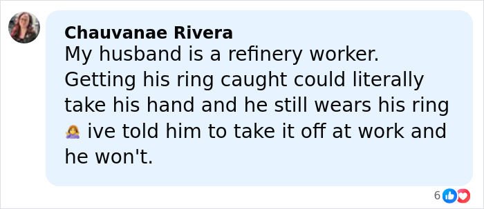 Comment from Chauvanae Rivera about her husband wearing a ring at work amid JD Kirk split rumors discussion. Comment from Chauvanae Rivera about her husband wearing a ring at work amid JD Kirk split rumors discussion.