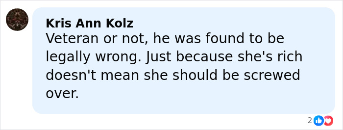 Comment supporting Katy Perry after lawsuit against 85-year-old gravely ill veteran over $5 million dispute. Comment supporting Katy Perry after lawsuit against 85-year-old gravely ill veteran over $5 million dispute.