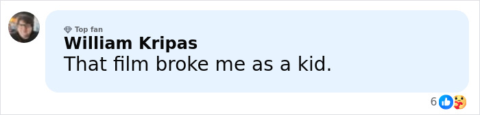 Comment from William Kripas about the infamous tragic scene from My Girl shared on social media. Comment from William Kripas about the infamous tragic scene from My Girl shared on social media.